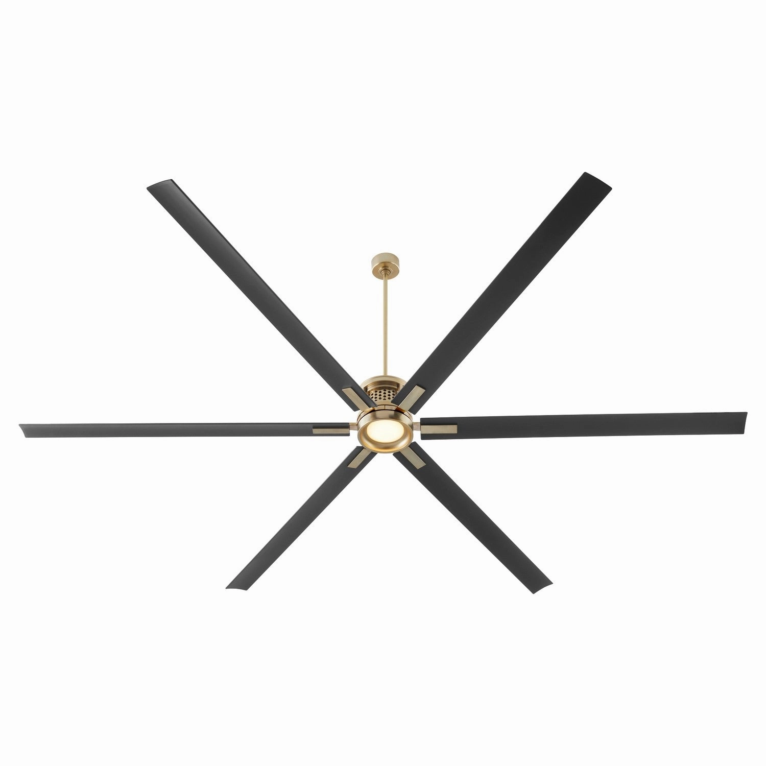 Zeus 120" Ceiling Fan Aged Brass