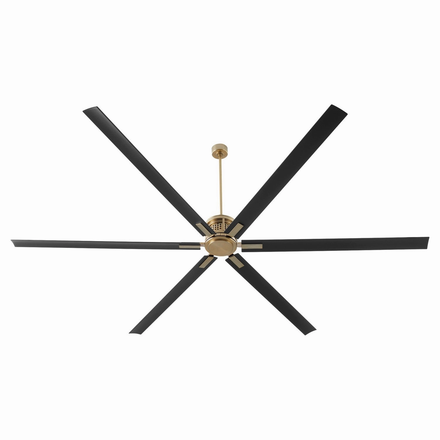 Zeus 120" Ceiling Fan Aged Brass