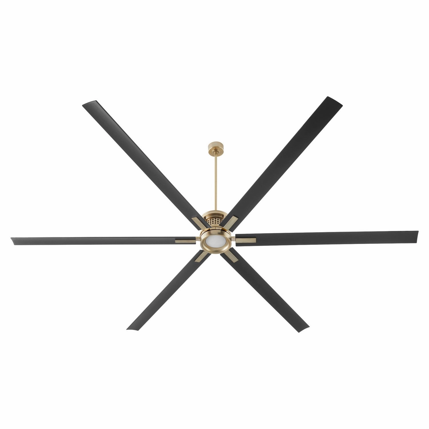 Zeus 120" Ceiling Fan Aged Brass
