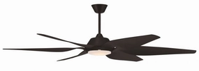 Zoom 66"Ceiling Fan Flat Black versatile medium fans for any space